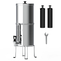 Countertop gravity-fed water filter