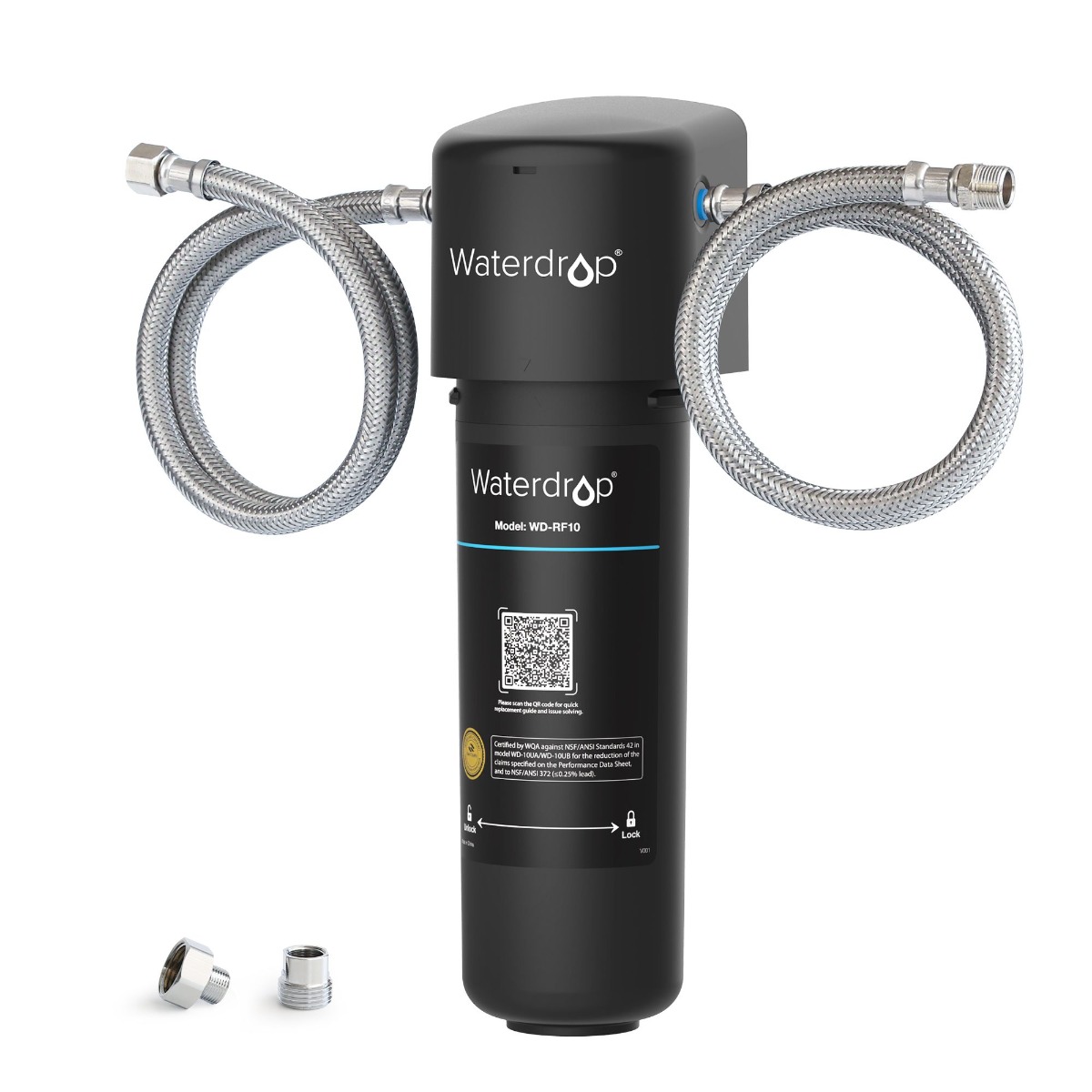 Waterdrop UA UnderSink Water Filter System, High Capacity Direct Connect Filtration System